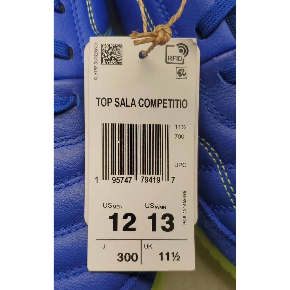 Adidas Top Sala Competition Indoor Soccer Shoes Blue FZ6123 Size 12M NEW - Picture 8 of 9